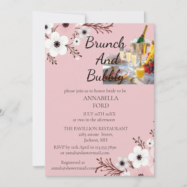 brunch and bubbly invitation (Front)