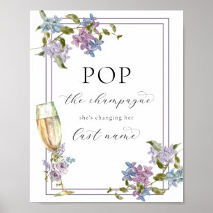 Brunch and Bubbly Lavender and Lilac Bridal Shower Poster
