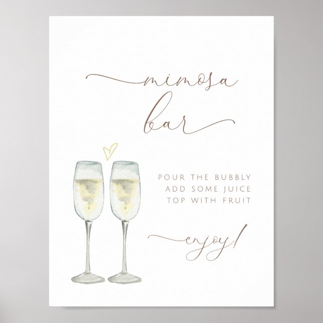 Brunch and Bubbly Mimosa Bar Sign (Front)