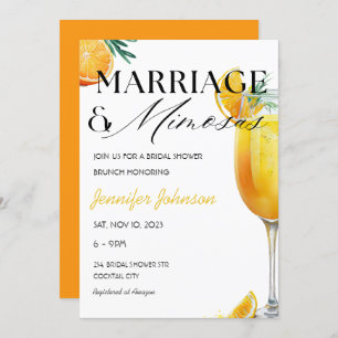 Brunch and Bubbly Mimosa Bridal Shower Invitation