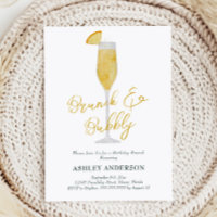 Brunch and Bubbly Mimosa Cocktail Birthday Party