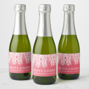 Brunch and Bubbly Pink Mini Sparkling Wine Label