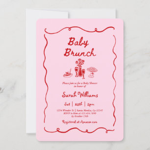 Brunch Baby Shower Girl Invitation