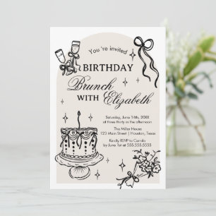 Brunch Birthday Invitation