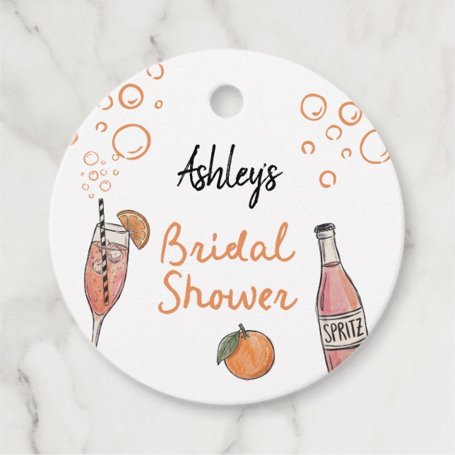 Brunch Bridal Shower  Favour Tags (Front)