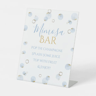 Brunch Bubbly and Baby Shower Mimosa  Pedestal Sign