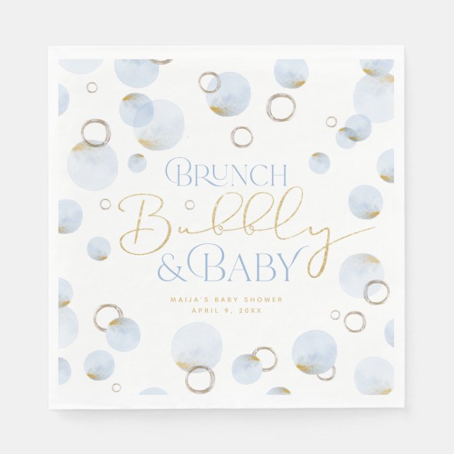 Brunch Bubbly and Baby Shower Napkins (Front)