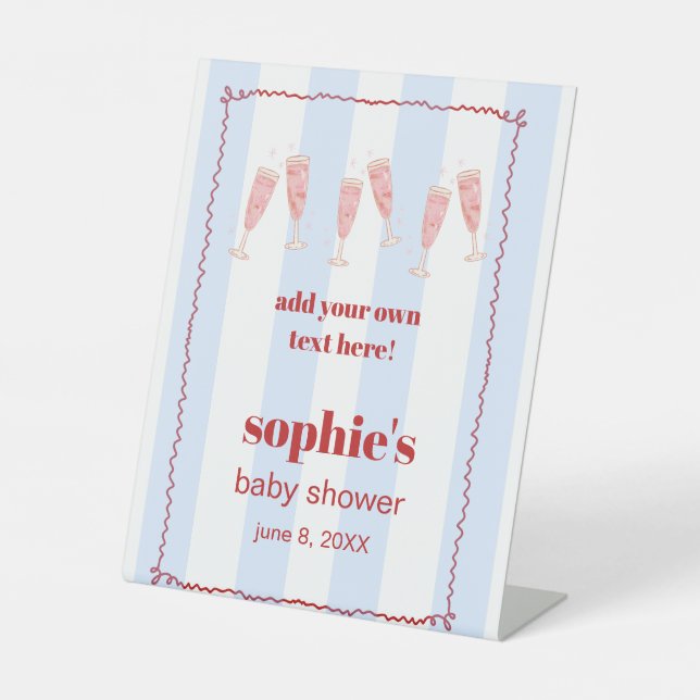 Brunch & Bubbly Baby Shower Custom Signs (Front)