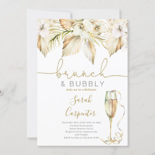 Brunch & Bubbly Boho Bridal Shower invitation