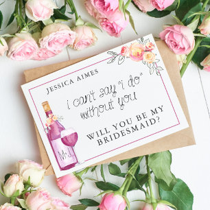 Brunch & Bubbly Bridal Brunch Bridesmaid Card