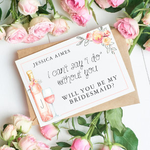 Brunch & Bubbly Bridal Brunch Bridesmaid Card