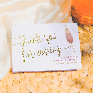 Brunch & Bubbly Bridal Shower Gold Thank You
