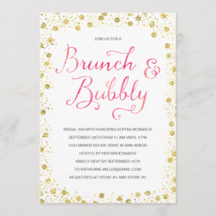 Brunch & Bubbly Bridal Shower Invite