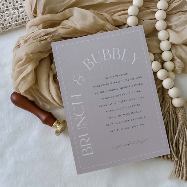 Brunch & Bubbly Bridal Shower Party Invitation (Creator Uploaded)