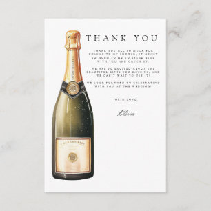 Brunch & Bubbly Bridal Shower Thank You Card