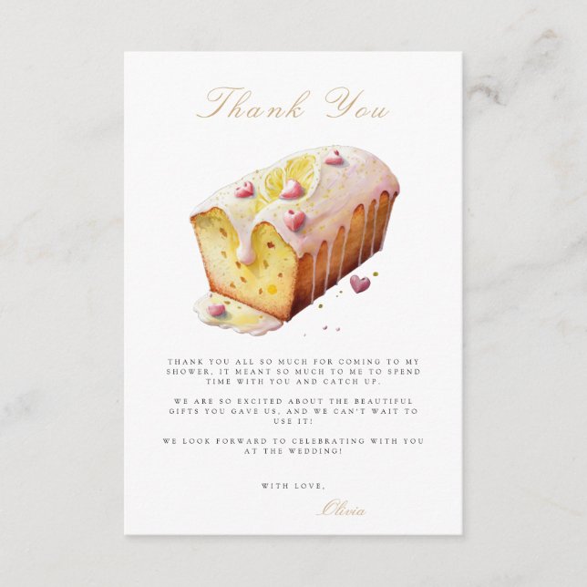 Brunch & Bubbly Bridal Shower Thank You Card (Front)