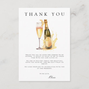 Brunch & Bubbly Bridal Shower Thank You Card
