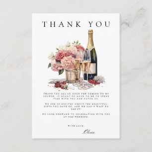 Brunch & Bubbly Bridal Shower Thank You Card