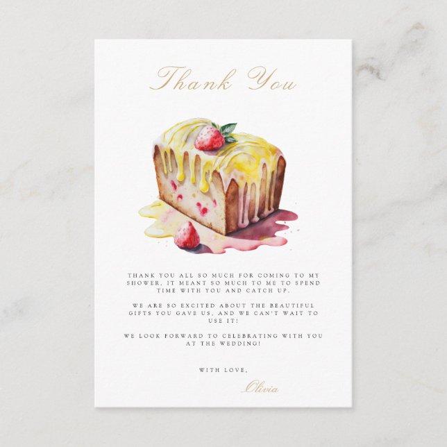 Brunch & Bubbly Bridal Shower Thank You Card (Front)
