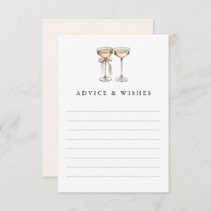 Brunch & Bubbly Champagne Bridal Shower Advice Card