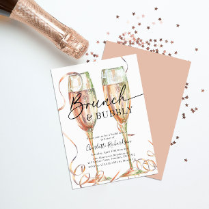 Brunch & Bubbly Champagne Bridal Shower Invitation