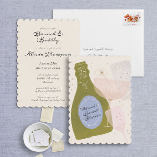Brunch & Bubbly Champagne Bridal Shower Invitation
