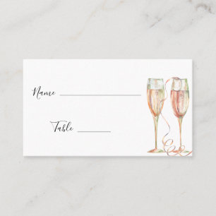 Brunch & Bubbly Champagne Bridal Shower Place Card