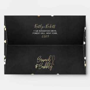 Brunch & Bubbly Confetti Bridal Shower Envelope