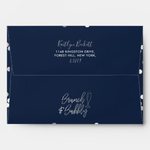 Brunch & Bubbly Confetti Bridal Shower Envelope