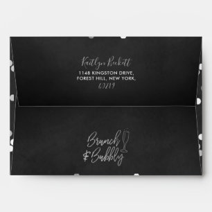 Brunch & Bubbly Confetti Bridal Shower Envelope