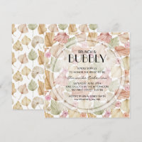 Brunch Bubbly Dried Leaves Bridal Shower