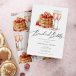 Brunch & Bubbly Elegant Pancake Pink Bridal Shower Invitation<br><div class="desc">Brunch & Bubbly Elegant Pancake Pink Bridal Shower Invitation</div>