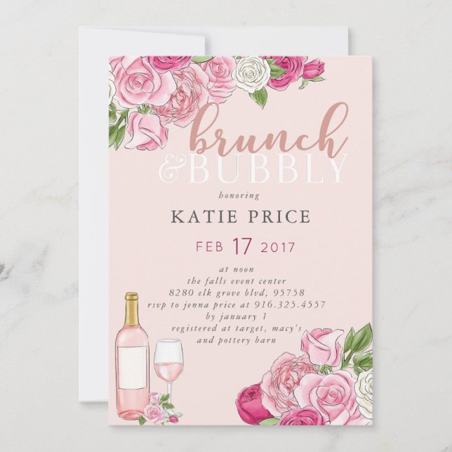 Brunch & Bubbly Invitation (Front)