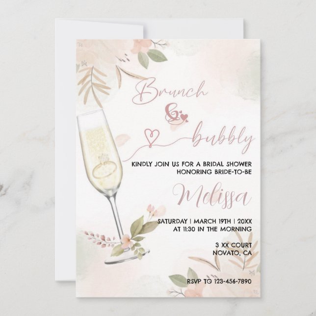 Brunch & Bubbly Invitation (Front)