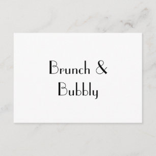 Brunch & Bubbly , RSVP card