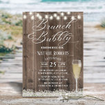 Brunch & Bubbly Rustic Baby's Breath Bridal Shower Invitation<br><div class="desc">Brunch & Bubbly Rustic Baby's Breath Floral Bridal Shower Invitations.</div>