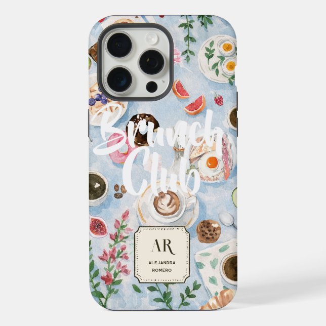 Brunch Club | Custom Monogram iPhone Case (Back)