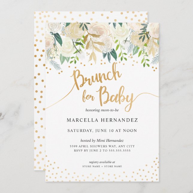 Brunch for Baby | Baby Shower Invitation (Front/Back)