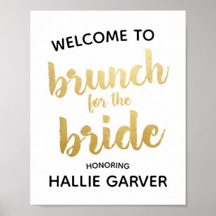 Brunch for the Bride Wedding Shower Sign