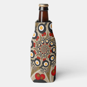 Brunch Fractal Art Funny Food, Tomatoes, Eggs Bottle Cooler
