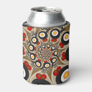 Brunch Fractal Art Funny Food, Tomatoes, Eggs Can Cooler
