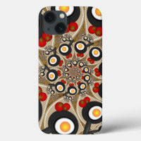 Brunch Fractal Art Funny Food, Tomatoes, Eggs