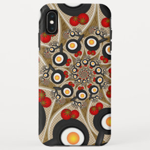 Brunch Fractal Art Funny Food, Tomatoes, Eggs iPhone XS Max Case