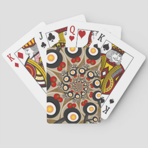 Brunch Fractal Art Funny Food, Tomatoes, Eggs Playing Cards