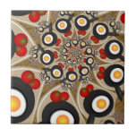 Brunch Fractal Art Funny Food, Tomatoes, Eggs Tile<br><div class="desc">Funny pans and more.
Design for your ceramic tile and more.</div>