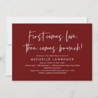 Brunch, Friends, Love, Casual Bridal Shower Invit