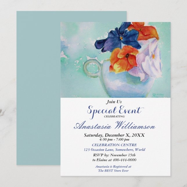 BRUNCH GARDEN PARTY EVENT INVITE (Front/Back)