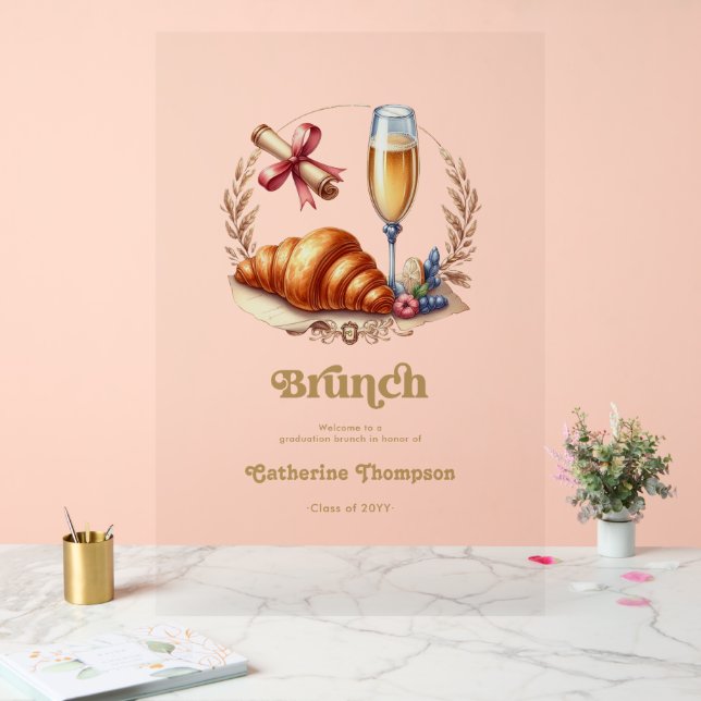 Brunch Graduation Welcome Acrylic Sign (Wedding)