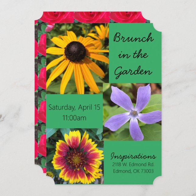 Brunch in the Garden Invitation (Front/Back)