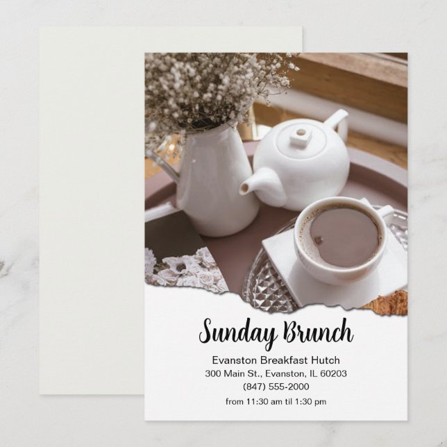 brunch restaurant flyer invitation (Front/Back)
